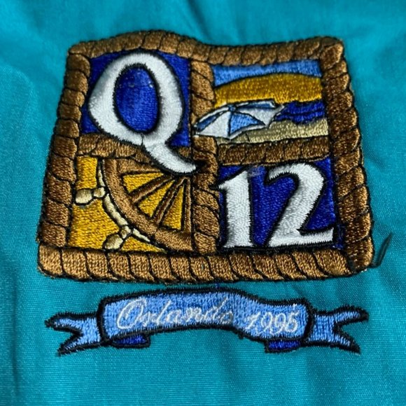 Vintage 1995 Orlando Q12 Embroidered Colorblock Oversized Windbreaker w/… - Picture 8 of 14